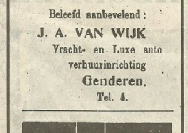 krantenartikel van wijk transport